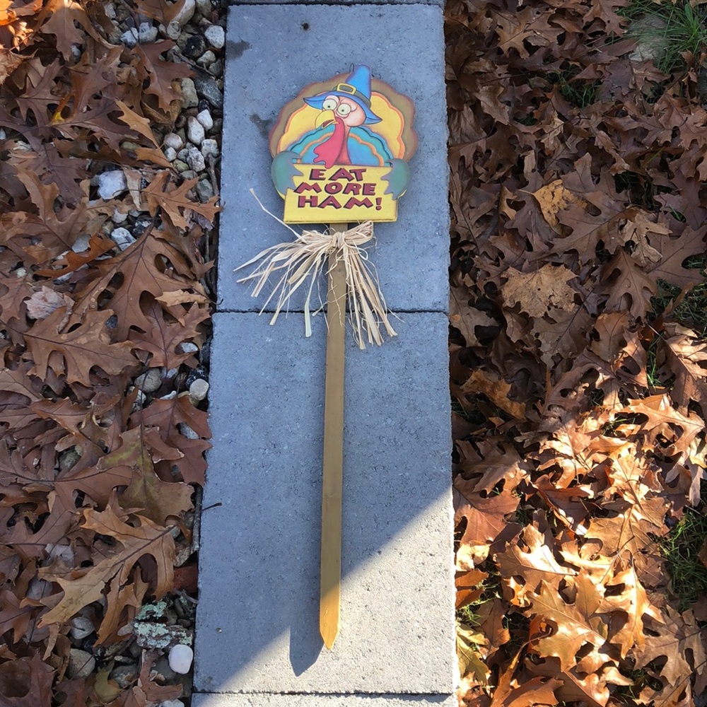 Wooden Turkey Thanksgiving outdoor sign